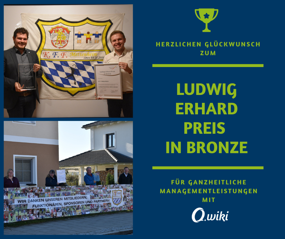 K.F.F. Mettenheim gewinnt Ludwig-Eberhard-Preis 2020 für ganzheitliche Managementleistungen mit Q.wiki