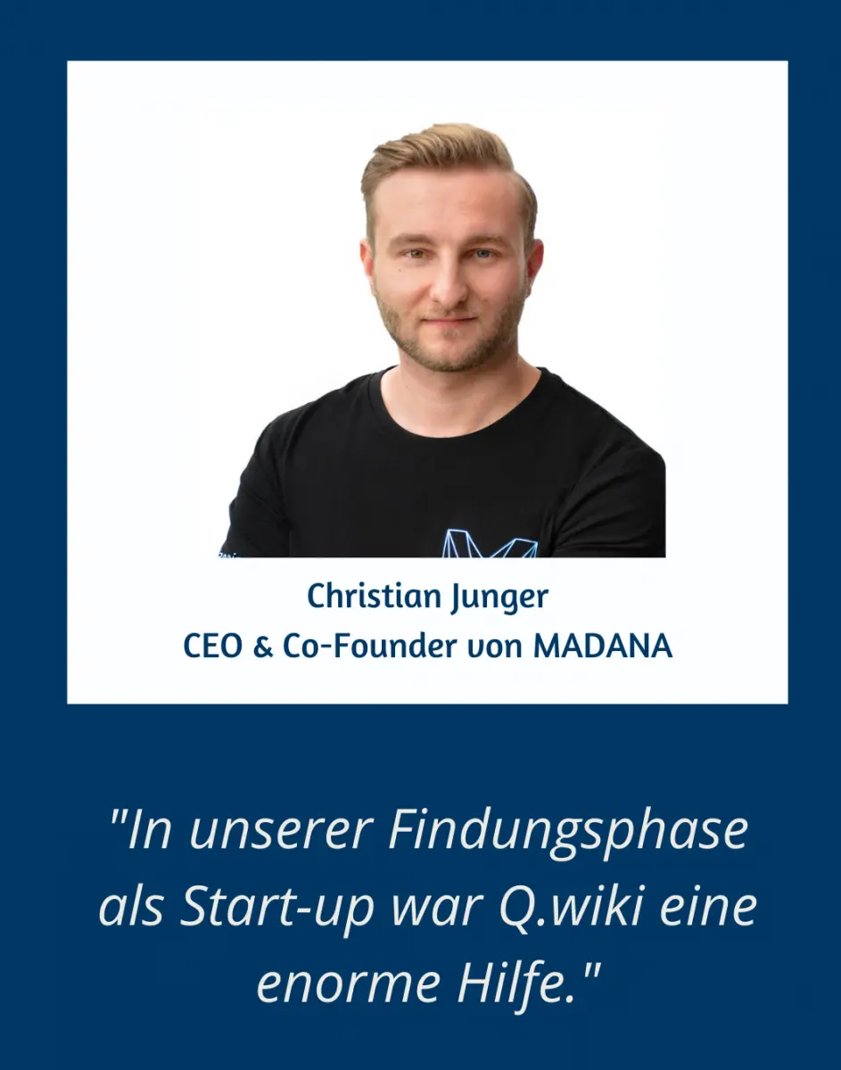 Q.wiki-Erfolgsgeschichte von Christian Junger, Gründer von MADANA